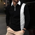 thumbnail image 2 of Mens Shirts, Awwp Men's Loose Fit Casual Fashion Lapel Long Sleeve T Shirts for Men Black L, 2 of 9