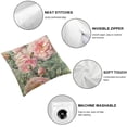 thumbnail image 6 of nygtbtfer Square Decorative Throw Pillow Case Cushion Cover, Pink Rose Floral,Soft Pillowcase White, 6 of 7