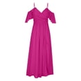 thumbnail image 4 of EGNMCR Robes d'Été Femmes Tendance 2024 Robe Décontractée Ajustée Plissée Sans Manches Col Asymétrique, 4 of 5