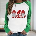 thumbnail image 2 of RKSTN Sweat-Shirt de Noël pour Femmes Patchwork Col Rond Imprimé Père Noël Manches Longues Confortable Blouse Régulière, 2 of 5