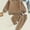 Brown, variant on Zehjuhan Infant Baby Boy Solid Color Sweatshirt Top Casual Pants Set 2PCS Fall Winter Outfits