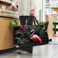 thumbnail image 6 of Flamingo Large Capacity Reusable Foldable Oxford Cloth Tote Bag Shopping Bag Decorative Box Beach Bag, 6 of 7