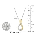 thumbnail image 2 of Dazzlingrock Collection Round & Baguette White Diamond Twisted Infinity Pendant with 18 Inch Silver Chain for Women (0.13 ctw, Color I-J, Clarity I1-I2) in 18K Yellow Gold, 2 of 3