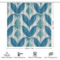 thumbnail image 2 of Bathroom Rugs 4 Piece with Shower Curtain Sets, Sage Green Leaf Stripe Pattern Printed on Cute Shower Curtain Sets with Rugs, Designed for Farmhouse Boho Contemporary Bathrooms, 72 x 72 inches, 2 of 8