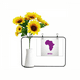 thumbnail image 1 of Violeta África ilustración mapa patrón Tarjeta de bendición de jarrón de girasol artificial, 1 of 3