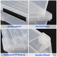 thumbnail image 3 of Gloreen 40 L Plastic Under Bed Storage Box on Wheels, Large Clear Lidded Storage Bin, 3 Pack, 3 of 7