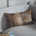 thumbnail image 2 of Throw Pillow Covers Modern Home Art Decor, 12 x 20 Inches Set of 2 Abstract Oil Painting Pillowcases for Bedroom, Living Room, Cushion Couch Sofa, Brown Grey Beige, 2 of 6