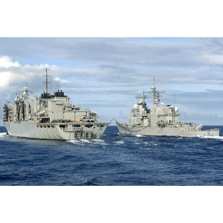 - LAMINATED POSTER The Military Sealift Command fast combat support ship USNS Bridge (T-AOE 10) conducts an underway re Poster Print 24 x 36