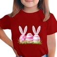 thumbnail image 2 of Amidoa Cute Girls Short Sleeve Graphic Easter Summer Crewneck Tops Pullover Tees, 2 of 5