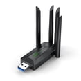 thumbnail image 1 of 1200Mbps WiFi USB Adapter Dual Band 2.4G+5Ghz Wi-Fi Dongle 4 Antenna 802.11AC USB3.0 High-Speed Wireless Network Card wifi Receiver PC/Laptop, 1 of 5