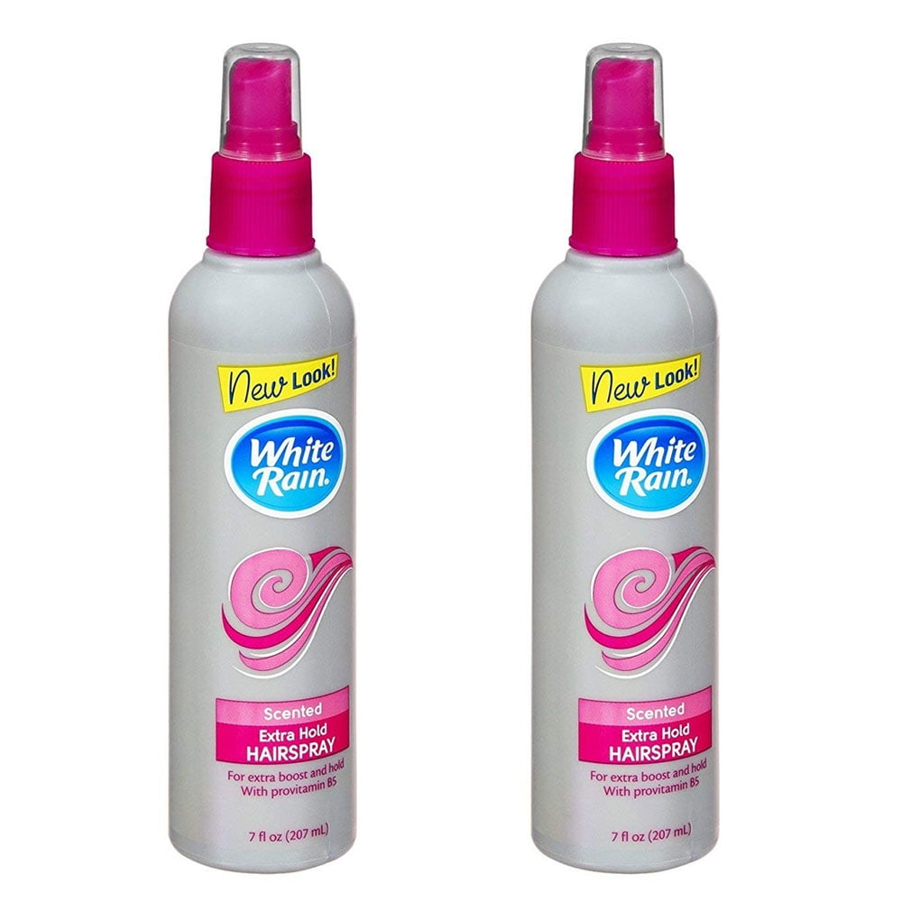 Pack of (2) White rain hair spray Non Aerosol Extra hold Size 7oz