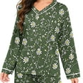 thumbnail image 7 of Vetsdori Womens Long Sleeve Pajamas Sets Plus Size Nightwear Casual Lightweight,2 Pieces Holiday Pajamas for Women Pants, 7 of 7