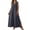 Dark Gray, variant on Maxi Dresses for Women Plus Size with Pockets Solid Color Sleeveless V-Neck Side Slit Backless Comfortable Casual Loose Beach Vacation Outdoor Shift Dresses