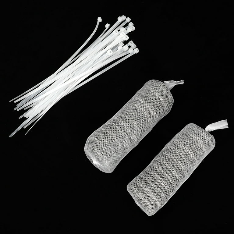 24 Pieces Lint Traps Stainless Steel Washing Machine Lint Snare Traps,  Washer Hose Lint Traps with 24 pcs Cable Ties