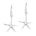 thumbnail image 5 of AeraVida Enchanting Ocean Sterling Silver Starfish Dangle Earrings, 5 of 5