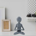 thumbnail image 1 of unbranded Estatua De Meditación En Plástico Negro Para Jardín Y Hogar Único, 1 of 6