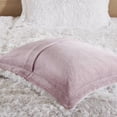 thumbnail image 5 of 3 PCS Full/Queen Shaggy Faux Fur Comforter Mini Set Pink/White, 5 of 10