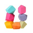 thumbnail image 2 of Balancing Stacked Stones Rainbow Set Coloured Gems Wooden Rocks Wooden Stones Baby Building Block Montessori Toys For Child heqiyong toy, 2 of 2
