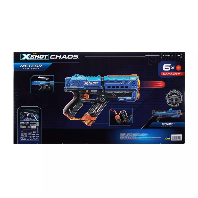 Zuru X-Shot-Dart Ball Blaster-Chaos Meteor - 2 Pack