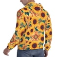 thumbnail image 6 of Naloa Bohemian Sunflower Men's Casual Hooded Collar Drawstring Hoodies Pullover Sweatshirts Casual Long Sleeve Shirts-4X-Large, 6 of 7