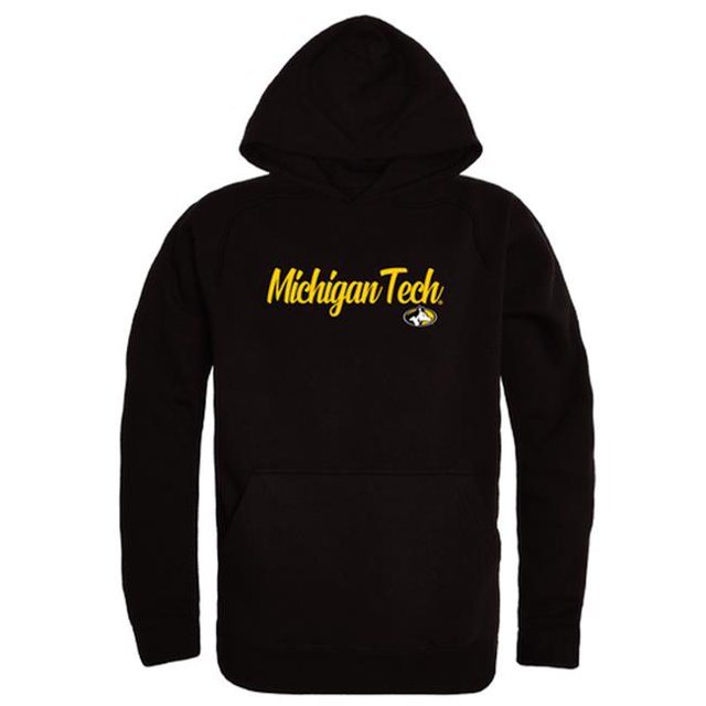W Republic Products 558-341-BLK-01 Michigan Technological University Sweat à Capuche Script, Noir - Petit