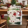 thumbnail image 2 of Beige Christmas Dresser Scarf Farmhouse, Dining Table Decorations for Wedding/Parties, Gnomes Xmas Tree Snowflake Winter Gifts Rustic Table Runner 72 Inches Long for Kitchen Dining, 14 x 72 In, 2 of 9