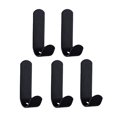 thumbnail image 1 of Ganchos de pared, multifuncional, resistente, sin perforaciones, para el hogar, organizador para cocina, puerta de casa, dormitorio, Negro con 5 ganchos Macarena Gancho organizador, 1 of 8