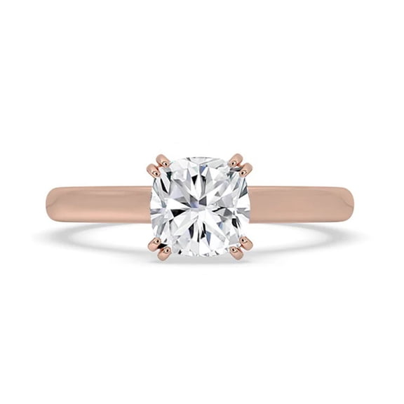 1 to 3 Carat Cushion Cut E VS1 Lab Grown Diamond Engagement Ring Rose Gold Ring