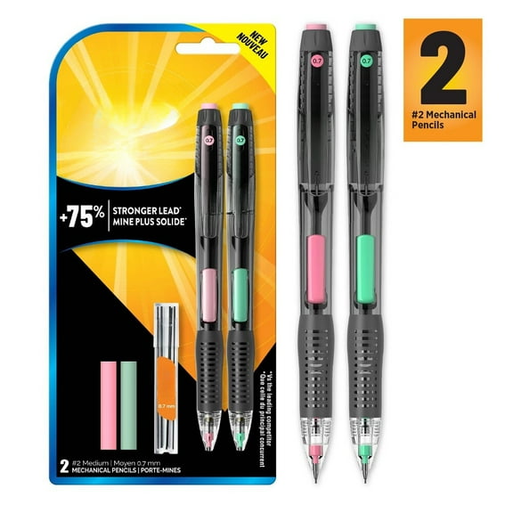 0.7 mm Break Resistant Mechanical Pencils, 2 ct