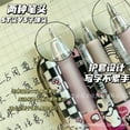 thumbnail image 2 of 6pcs Sanrio Hellokitty Press Pen Kuromi Anime Quickly Dry Cute 0.5mm Pen Student Stationery Signature Pen, 2 of 5