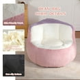 thumbnail image 4 of AENKYO Plush Faux Fur Bean Bag Chair - High Density Foam, Non-Slip, Portable Lounger for Living Room, Bedroom, Pink, 4 of 10