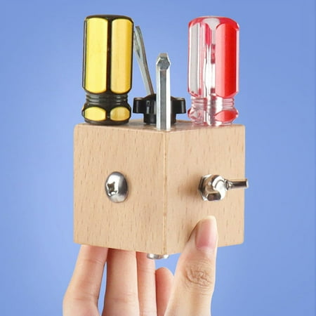 CUMKA Montessori Screwdriver Board Set Busy Bus Montessori Toys for 4 Year Old Montessori Tools Basic Skills Educational Sensory Toys Learning Wooden Montessori Materials Toys for 3 4 5 Year Old