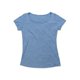 thumbnail image 1 of Stedman - Camiseta extra grande oversized color jaspeado cuello redondo modelo Daisy para mujer (Azul Retro), 1 of 2