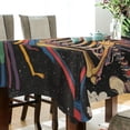 thumbnail image 5 of Yayeee Tablecloths 54" x 72" Rectangle Wrinkle Resistant Party Table Cover, Colorful Skeleton Sun, 5 of 8