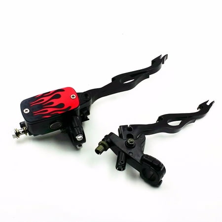 1" 25mm Handlebar Control Reservoir Brake Clutch Lever for Harley Honda Kawasaki Suzuki Vintage Cruiser