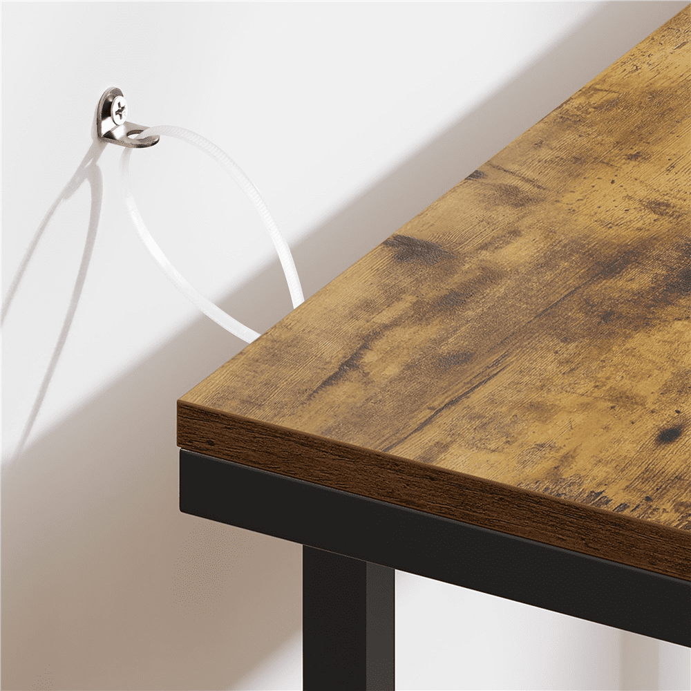 Renwick 71" L Modern Extended Console Table for Hallway Living Room, Rustic Brown