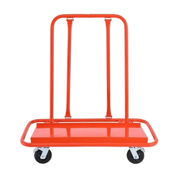Heavy Duty Steel Drywall Sheet Cart in Orange 3000 lbs Capacity Panel Dolly for Contractors