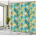 thumbnail image 4 of Ambesonne Tropical Shower Curtain, Exotic Palm Trees Leaves, 69"Wx84"L, Dark Turquoise and Marigold, 4 of 4