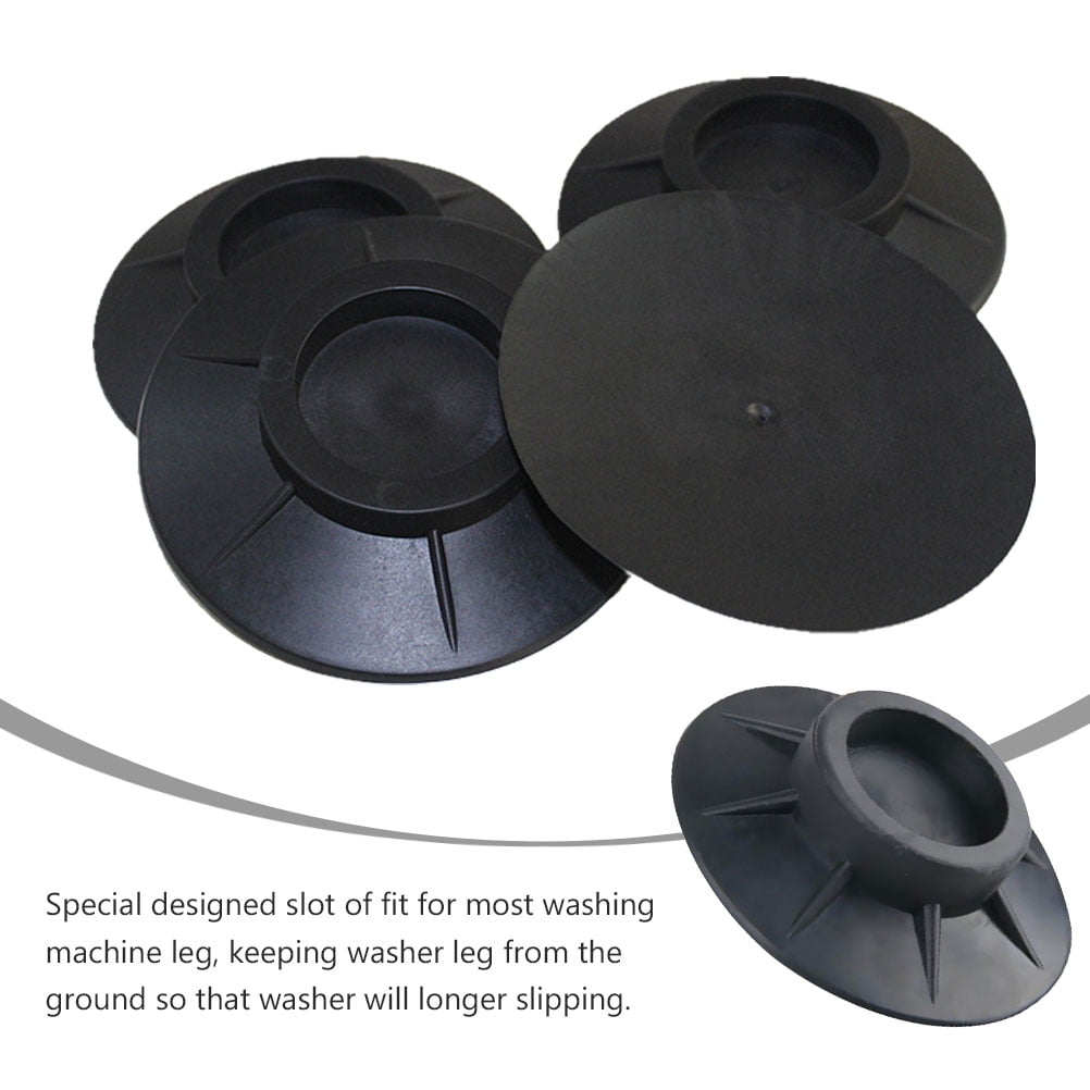 FOLOYORI 10Pcs Black Anti Walk Washer Pads with Car Tire Structure Design for Washer Stability