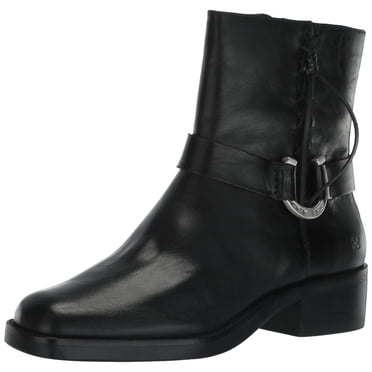 Lucky Brand Women's Bollo Bootie Ankle Boot - Leather Casual Boot With 1.38" Heel, Black, Size 6.5