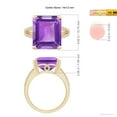 thumbnail image 4 of ANGARA Natural 9.6 Ct. Amethyst with Diamond Classic Ring in 14K Yellow Gold for Women (Ring Size: 12), 4 of 9