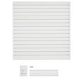 thumbnail image 1 of KFFKFF Slat Wall Paneling, 4 x 4 ft, PVC Garage Slatwall with Modular Design, White Slat Wall Easy-to-Install Adjustable Slatwall Panel with Coupling Structure & DIY Cutting, 1 of 9