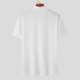 thumbnail image 4 of INCERUN Men's Short Sleeve Turtle Neck Solid Color Shirts Summer Bottoming Tee Tops, 4 of 6