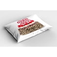 thumbnail image 2 of Ambesonne Party Pillow Sham 2 Pack, Chocolate Cherry Cake, 26"x20", Red Cream Brown, 2 of 3