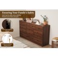 thumbnail image 5 of Roromall Large 12 Drawer Dresser for Bedroom, Wood Dresser with Power Outlet, Wide Chest of Drawers for Living Room, Hallway, Dressers with Smooth Metal Rail, 5 of 7