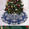 thumbnail image 6 of Coolnut 47.2" Ethnic Design Christmas Tree Skirt, Soft Christmas Tree Mat Merry Xmas Tree Skirt Ornaments for Indoor Outdoor Farmhouse Holiday Party Decoration, 6 of 6
