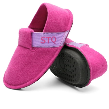 

Unisex-Child Fuzzy Slippers Girls Slip On House Shoes For Toddler Little Kid