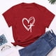 thumbnail image 2 of Camisetas de Manga Corta para las Mujeres Casual Día de Pascua Impresión Cuello de Tripulación Suelta Camiseta, Poliéster Spandex, 2 of 7