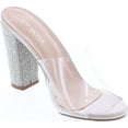 thumbnail image 7 of Top Moda Womens Kyoto-38 Bling Heel Transparent Lucite Fashion Sandals, 7 of 7