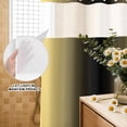 thumbnail image 3 of No Hook Shower Curtain, Yellow Black Ombre Shower Curtains for Bathroom with See Through Top Window, Modern Gradient Abstract Art Waterproof & Washable Bath Curtain Stall 48"x72", 3 of 9